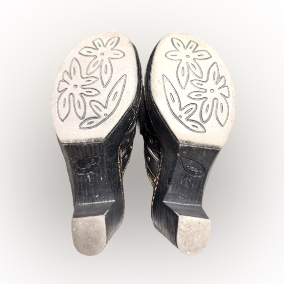 b.o.c Born Concept Karley Clogs Mules Size 9 Black Worn 1 Time Leather Upper - Picture 7 of 11